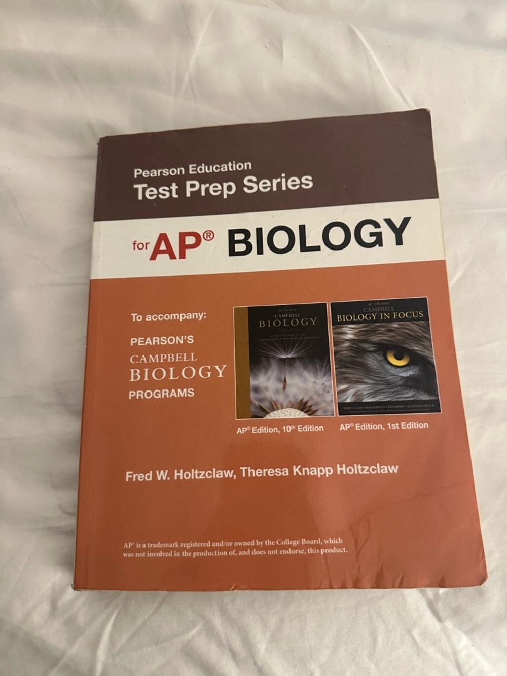 Pearson Test Prep Series for AP Biology - Orange & Brown Cover